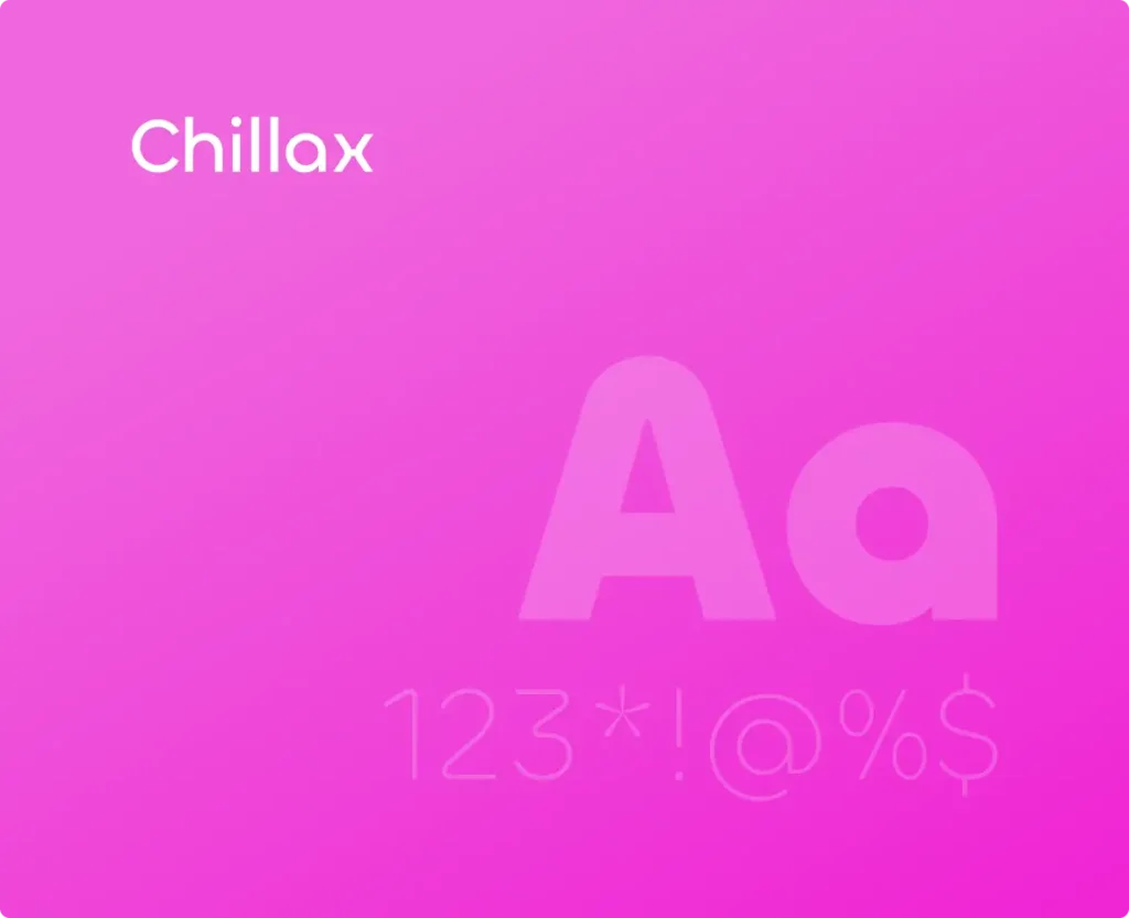 chillax typeface