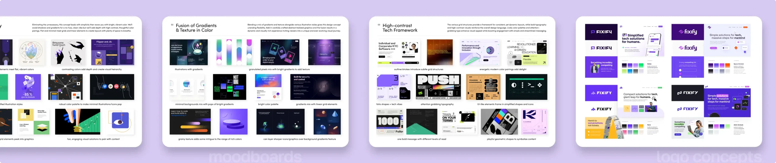 Fixify moodboards and logo concepts