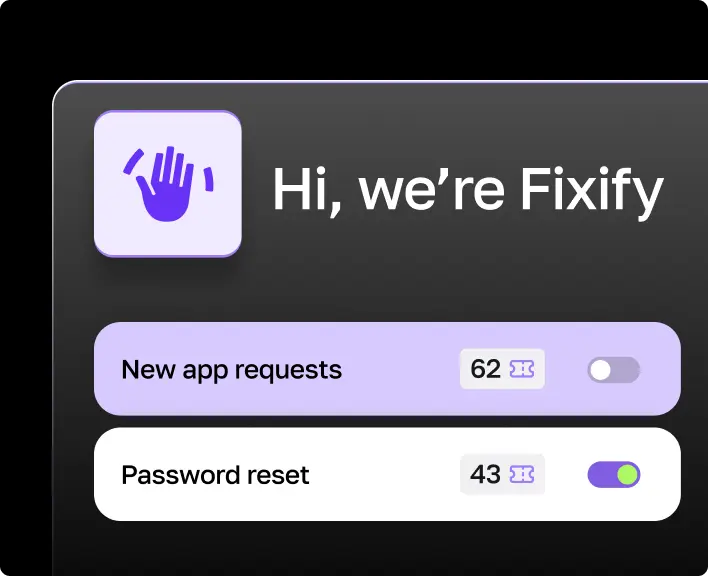 Hi, We're Fixify app frame